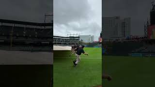 Taking the tarp off the field 😳 via mlbX shorts [upl. by Ullman255]