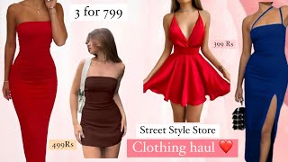 STREET STYLE STORE HAUL😍  3 For 799 Dresses  HONEST REVIEW  ANJALI RAJPUT  haul sss [upl. by Ledarf861]