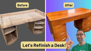 Transforming A Retro Heywood Wakefield Desk With A Stunning New Look [upl. by Elletnahc]