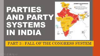 Parties and Party System in India  Part 3  Political Science Class 12 [upl. by Silin]