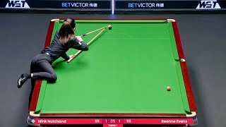 SNOOKER LUCK OR SKILL  REANNE EVANS VS MINK NUTCHARUT ENGLISH OPEN QUALIFIERS 2024 [upl. by Stewart]