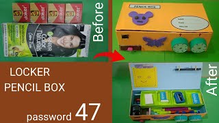 How to Make a Pencil Box from Waste Box Cardboard and Matchbox  Diy Locker Pencil Box [upl. by Imerej832]