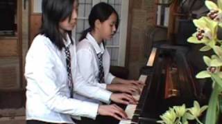 Anitras Dance by Grieg for piano duet [upl. by Ellennej896]