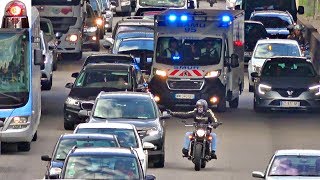 Civilian Motorcycle Escorts Ambulance  Driver Gives Me the Finger with BOTH hands [upl. by Shantee]