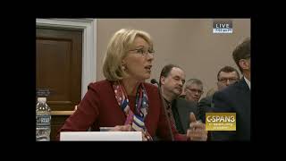 Rep Lee Demands Answers from Ed Sec Betsy DeVos part 1 [upl. by Ydarb]