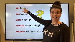 NT2 les 19 wie wat waar hoeveel wanneer vraagwoorden learndutch dutchgrammar TC 114 25 [upl. by Toombs]