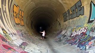 Skateboarding at the GLORY HOLE Full Pipe 2024 [upl. by Kayne]