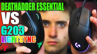 Logitech G203 Lightsync vs Razer Viper Mini 40 Gaming Mouse Comparison [upl. by Kenwee]