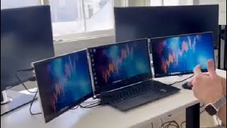 Oiiwak 16inch Triple Portable Monitor MUST HAVE for Home Office or Travel Review amp Demo [upl. by Neryt281]