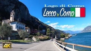 Lago di Como Italy 🇮🇹 Scenic drive from Lecco to Como [upl. by Germayne]