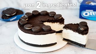 PASTEL de OREO con 2 Ingredientes 💙  Tarta Helada  Postre SIN HORNO [upl. by Zap]