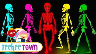 Five Little Skeletons  Skeleton Dance Halloween Song  Kids Tv Nursery Rhymes [upl. by Townshend216]