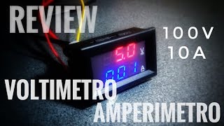 Review  Voltímetro Amperímetro 100V 10A [upl. by Ayt]