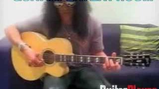 Slash Plays Paradise City Acoustic [upl. by Bren855]