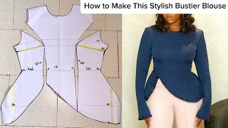 How to make This Stylish Bustier Blouse Bustierblou [upl. by Hanforrd]