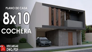 Plano de casa de 8x10 metros [upl. by Eirbua]