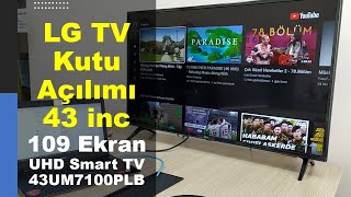 LG 43UM7100PLB Kutu Açılımı  Kurulum  43 inc  109 Ekran UHD Smart TV  Televizyon İnceleme [upl. by Betthel]