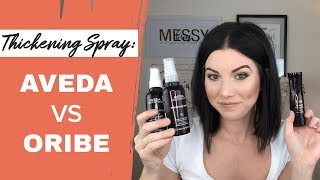 Best Hair Thickening Spray Aveda Thickening Tonic amp Oribe Maximista Thickening Spray Review [upl. by Ochs6]