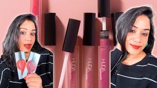 Does HUDA Beauty Liquid Lipstick Look GOOD on Brown Skin [upl. by Adda807]