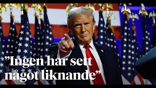 Trump utropar sig till vinnare ”Storslagen seger för det amerikanska folket” [upl. by Eulalie]