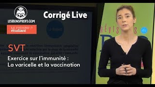 Corrigé SVT  Exercice sur limmunité  la varicelle et la vaccination [upl. by Yenaled]