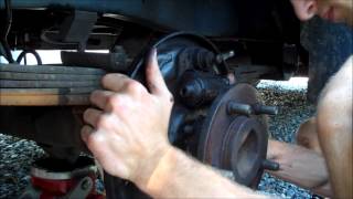 Irwin BoltGrip Extractor Removing Stripped Bolt on Drum Brake Cylinder on Dodge Ram Van [upl. by Ettolrahs]