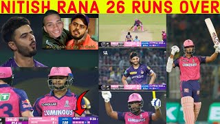 NITISH RANA VS JAISWAL  YASHASVI JAISWAL FIRST OVER VS KKR  RR VS KKR 2023 [upl. by Montfort]