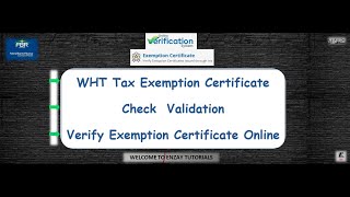 Online verify Withholding Tax Exemption Certificate  Professional understanding amp technical points [upl. by Salamanca238]