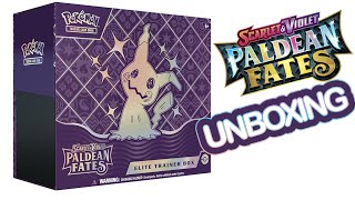 Unboxing the Pokemon Scarlet amp Violet Paldean Fates Elite Trainer Box Rare Pulls Inside [upl. by Azarcon]