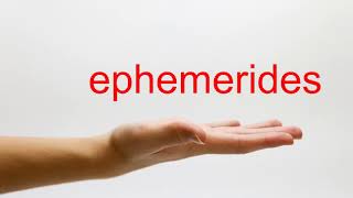 How to Pronounce ephemerides  American English [upl. by Giorgio]