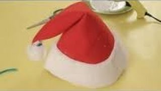 Origami Christmas  How to make an Origami Santa Claus CapHat [upl. by Orravan]