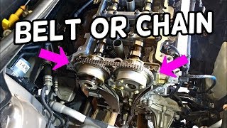 TIMING CHAIN OR BELT ON HYUNDAI KIA 18 20 NU ENGINE [upl. by Uyr560]