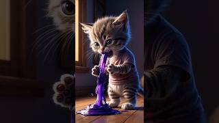 Sad beautiful Cat Son Animation hybrid ❤️ animals ytshorts shorts [upl. by Kass288]