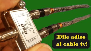 Colocas cable coaxial y splitter al revés😱 Dile adios al cable tv¡ Mira todos los canales gratis [upl. by Snehpets230]