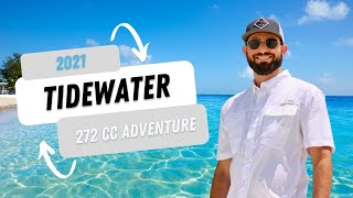 2021 Tidewater 272 CC Adventure Review  Very Spacious Center Console [upl. by Hgielek]