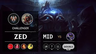 Zed Mid vs Veigar  TR Challenger Patch 924 [upl. by Aizat]