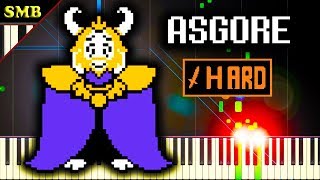 UNDERTALE  ASGORE  Piano Tutorial [upl. by Wallas]