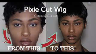 How To  Revive Your Old Wig  Pixie Cut Wig [upl. by Eversole947]