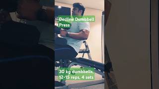 Best Exercise for Lower Chest Decline Dumbbell Press viralyoutubeshorts workoutshorts [upl. by Jeralee611]