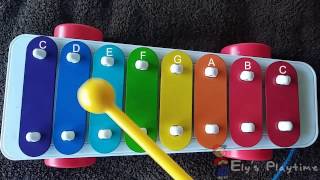 How to Play Row Row Row Your Boat on Kids Xylophone [upl. by Neehsar186]