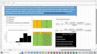 DISTRIBUCIÓN HIPERGEOMETRICA [upl. by Cohe59]