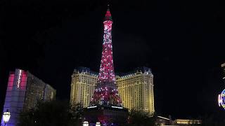 Eiffel Tower Light Show at Paris Las Vegas Casino [upl. by Jovi]