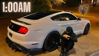 DRIVING MY 500HP MUSTANG 50 THROUGH TRAFFIC AT 1AM EXTREMELY LOUD [upl. by Maguire280]