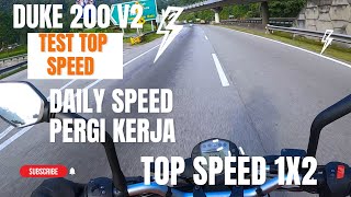 Test Top Speed Duke 200 V2  speed standard Berulang Alik Pergi Kerja✅ [upl. by Asilem]