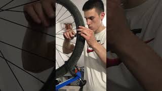 TRUING A WHEEL mtb downhill mtblife enduro asmr [upl. by Ebarta]