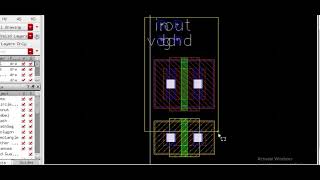 Standard Cell Layout of an Inverter [upl. by Hazlip]