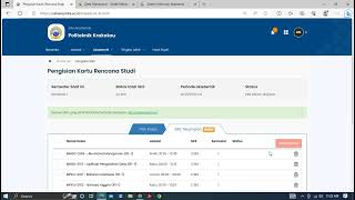 Pengisian KRS SIAKAD Sevima Politeknik Krakatau [upl. by Derian]