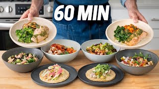 How I Cook 20 Healthy Meals in 1 HOUR [upl. by Ayin]