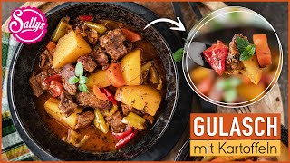 Gulasch mit Kartoffeln  Eintopf  Ramadan Rezept  Sallys Welt [upl. by Etnoj]