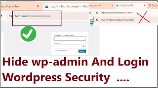 Hide Wpadmin And Login – Wordpress Security [upl. by Nallaf]